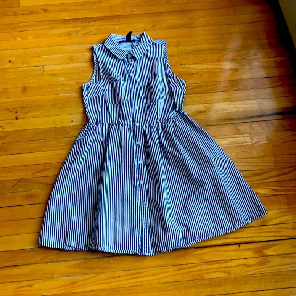 F21 Stripe Blue Dress,Size S